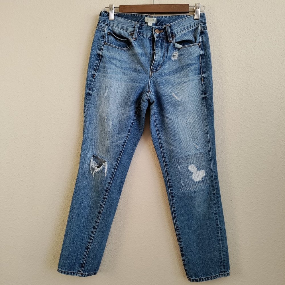 J. Crew Distressed Light Wash Jeans Size 24